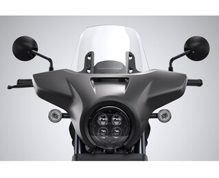 Прозоре вітрове скло з обтікачем у зборі