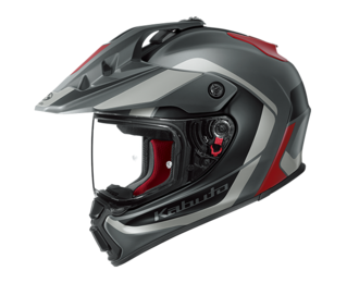 Шолом Kabuto Geosys GT Mips Block Flat Gunmetal Red (L)